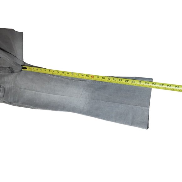 L'AGENCE Kendra High Rise Cropped Flare Raw Hem Grey Jeans Women's 25 FLAW - Picture 9 of 12